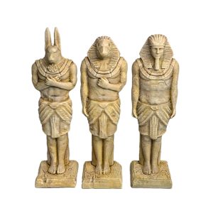 Egyptian statues painted